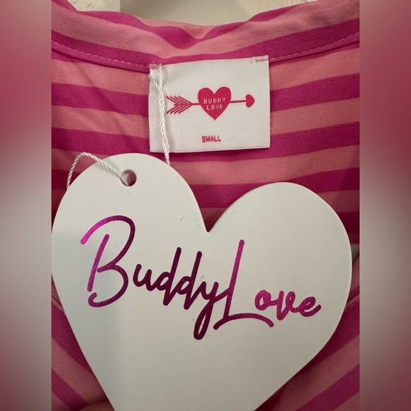 Buddy Love Dress - Vibrant Pink Striped Dress - Size Small - NWT - Picture 4 of 10